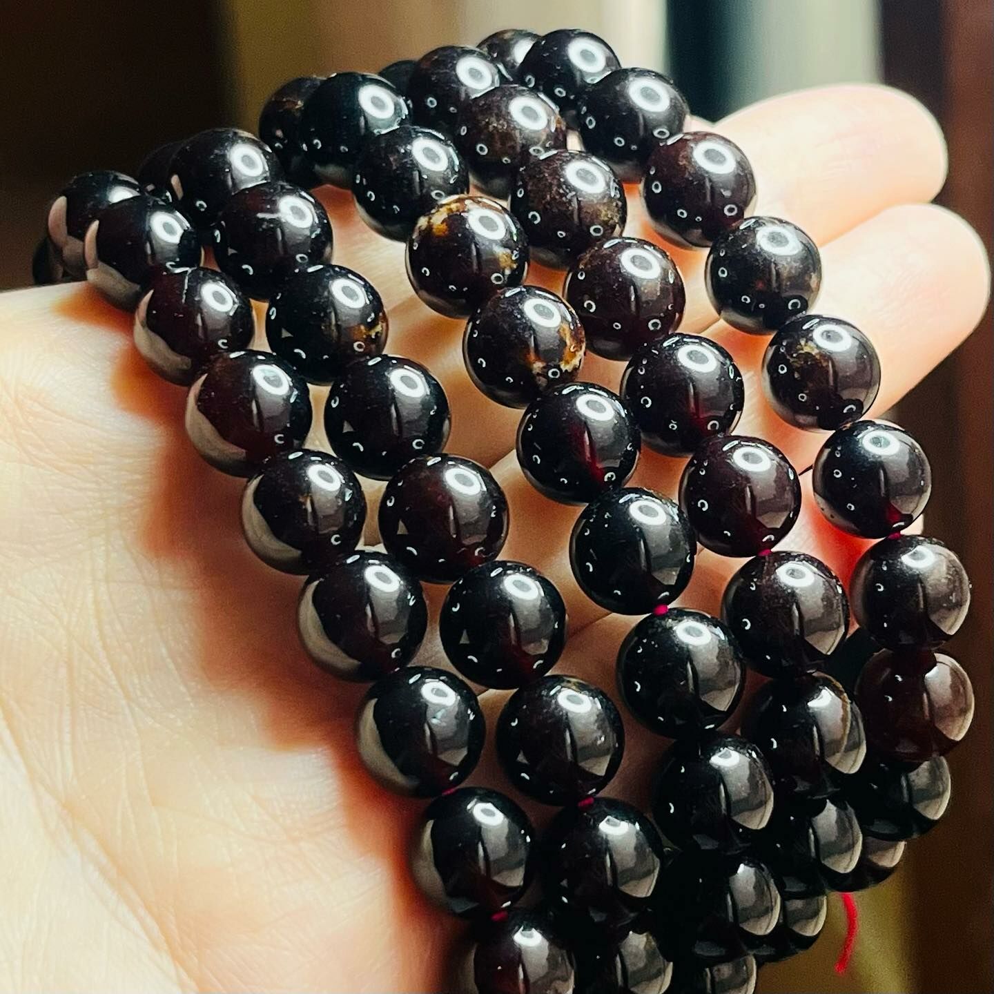 [原石] 石榴石 水晶手串