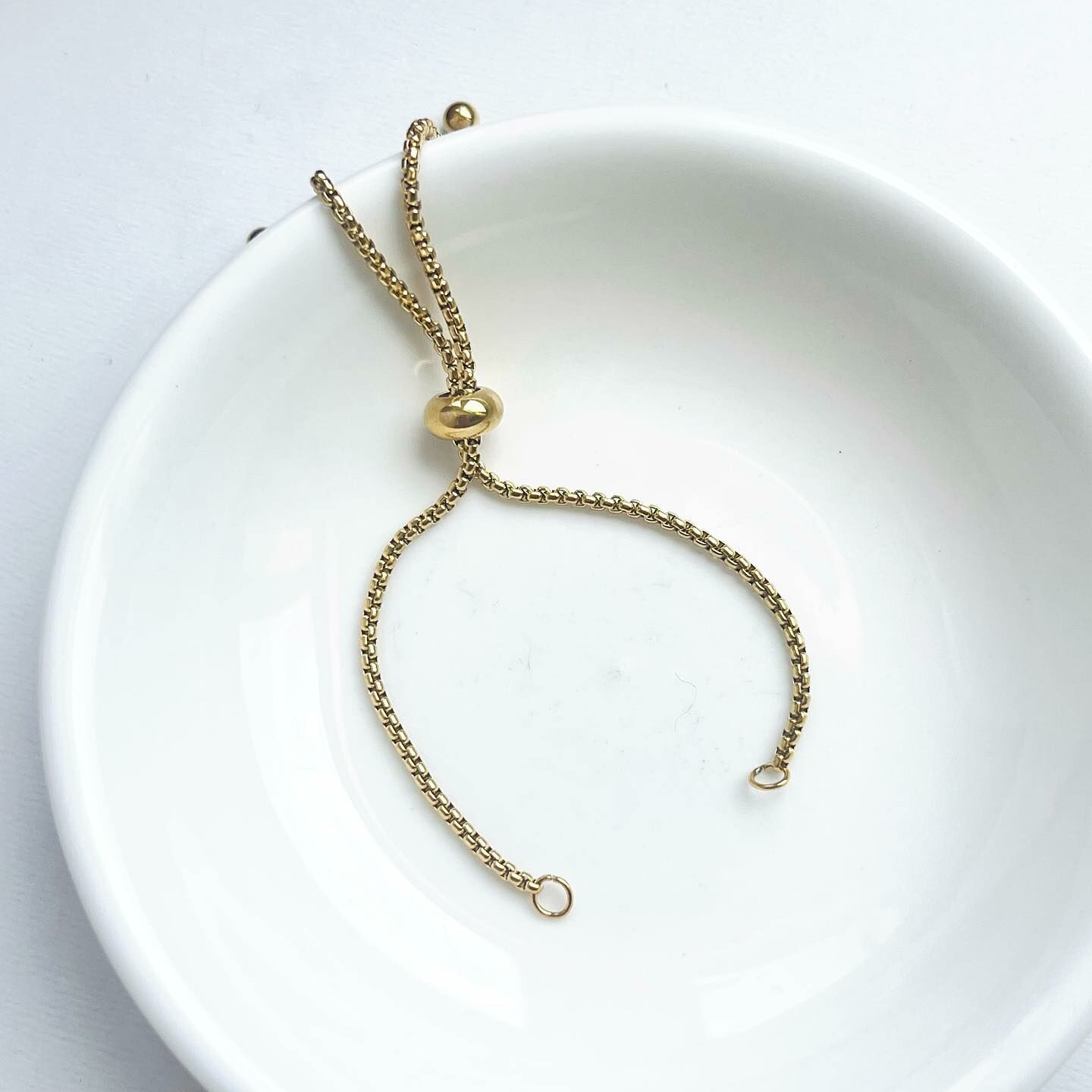 [原石] 不鏽鋼 DIY手串配件 金色