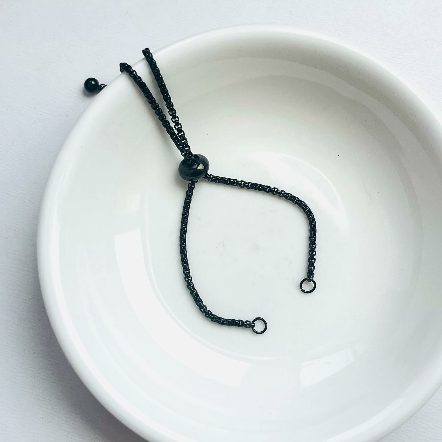 [原石] 不鏽鋼 DIY手串配件 黑色