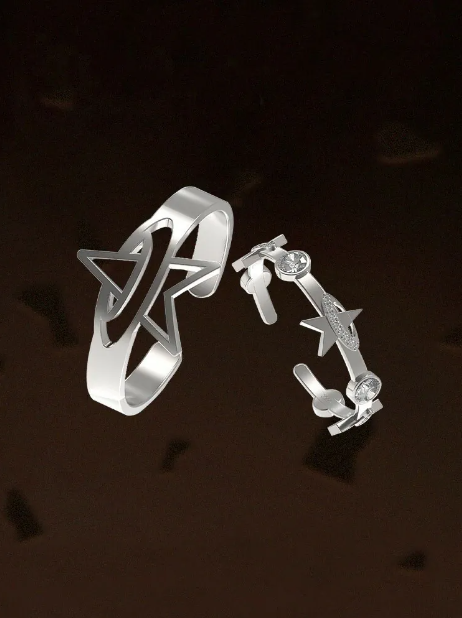 VSCH 星環鋯石925銀情侶對戒