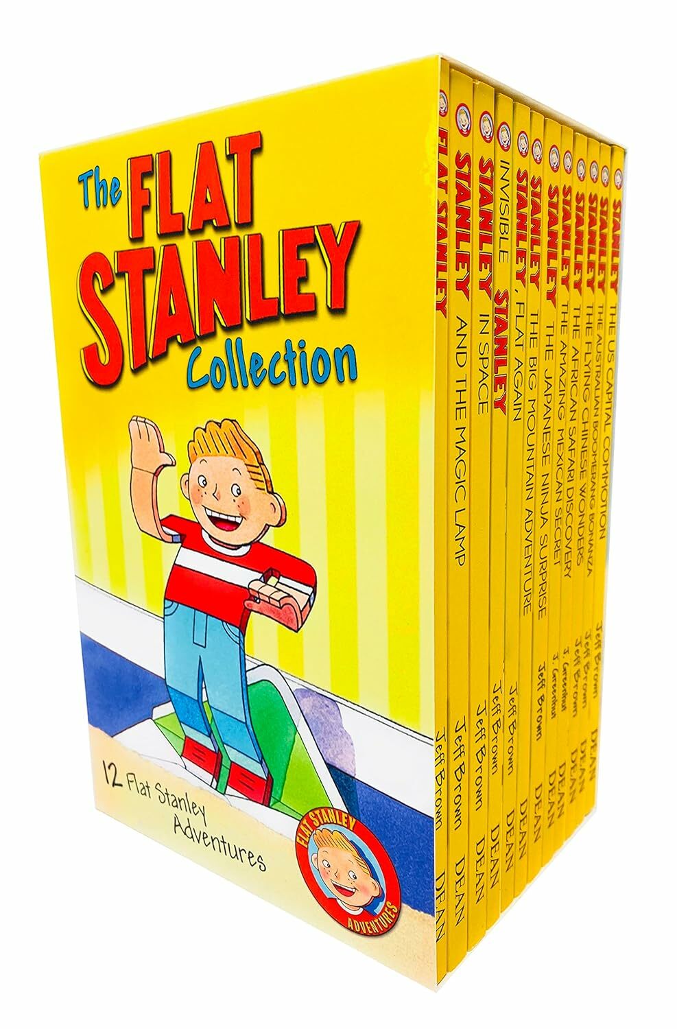 The Flat Stanley Adventures Series Collection 12 Book Box Set by Jeff Brown (Magic Lamp, In Space, Invisible, Flat Again, Amazing Mexican Secret & MORE!)