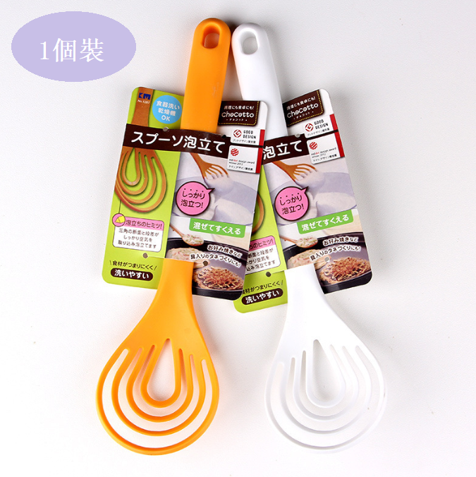 【1pcs】Manual whisk foaming spoon (random color)