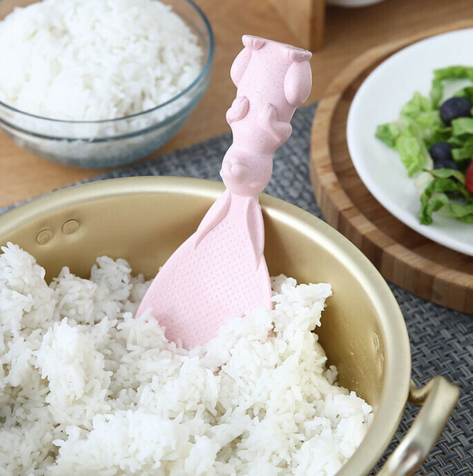 熱推小麥秸稈飯勺（粉色）