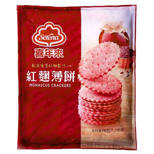 （箱購）喜年來 紅麴薄餅超值包320g(6入/箱)