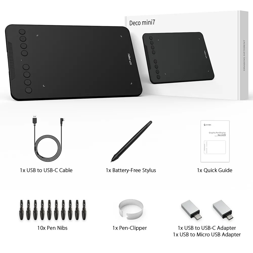 XP-Pen Deco mini7 Drawing Tablet