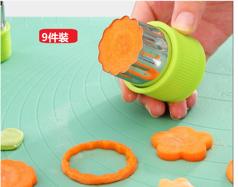 DIY Compression Mold, Biscuit Mould (9 Pieces) [Color Random] Stainless Steel Mould, Pastry Tools, Cake Mould, Baking Mould, Handmade Biscuit, Cookie Cutter, Bridge Model