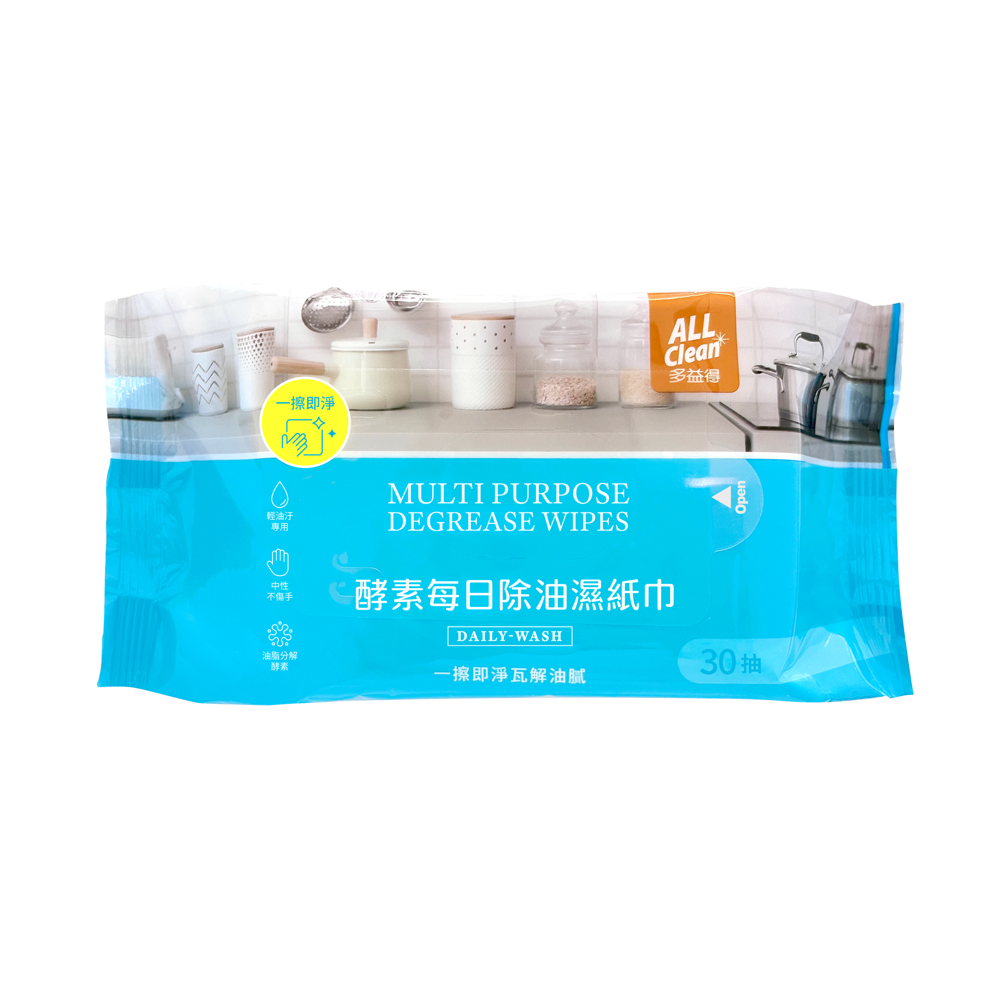 ALL Clean酵素每日除油濕紙巾/
