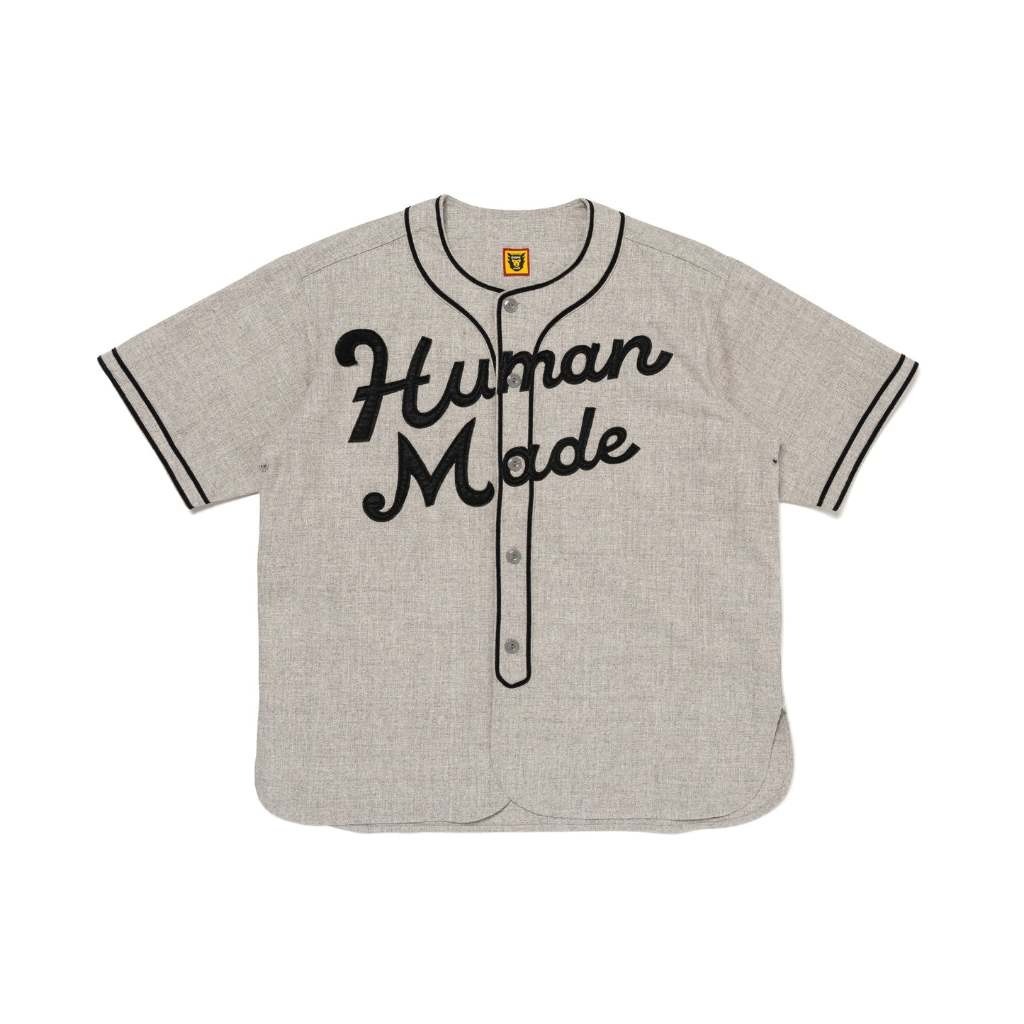 2024SS HUMAN MADE BASEBALL SHIRT 刺繡 字體 棒球衫 現貨