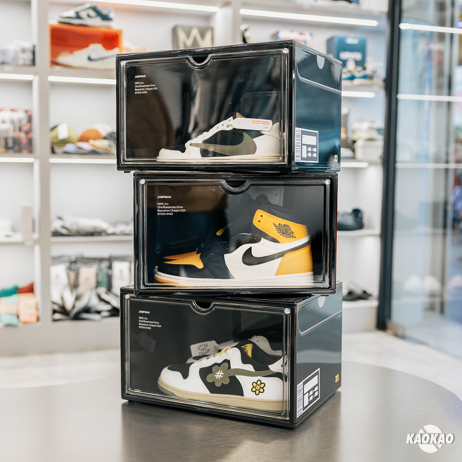 『現貨』NIKE AIR JORDAN 磁吸展示鞋盒 疊加 JORDAN 收藏 組裝 黑金