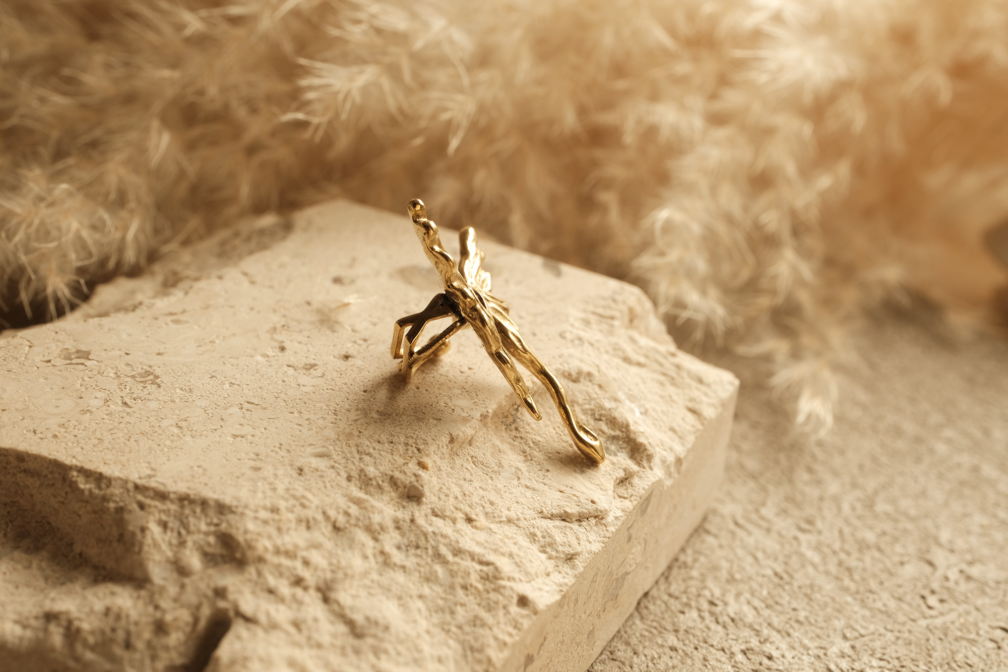 黃銅飾品,黃銅, 蝴蝶,氣質,仙女,耳骨夾,森林系,