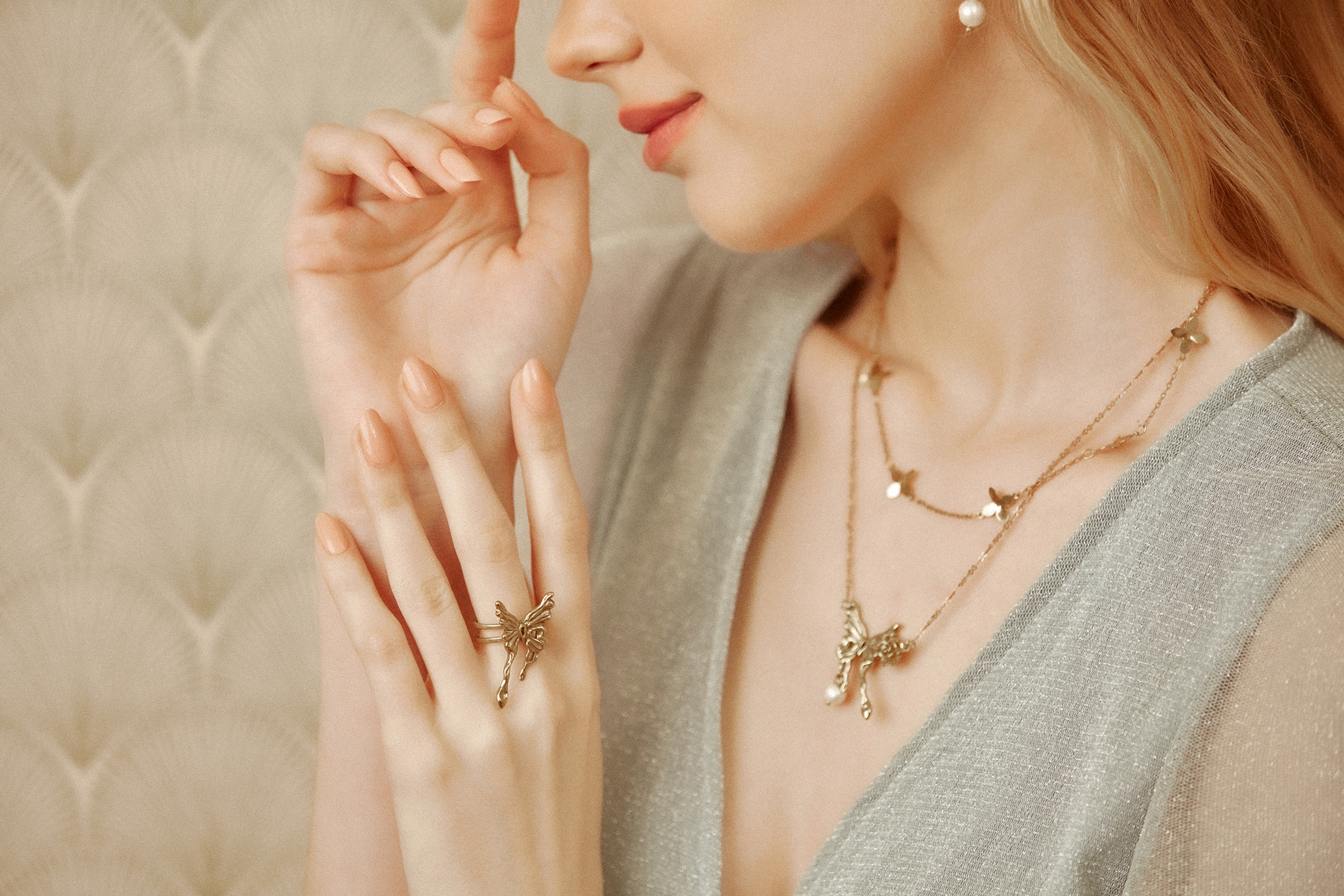 黃銅飾品,黃銅,蝴蝶,氣質,仙女,戒指,森林系,可調式