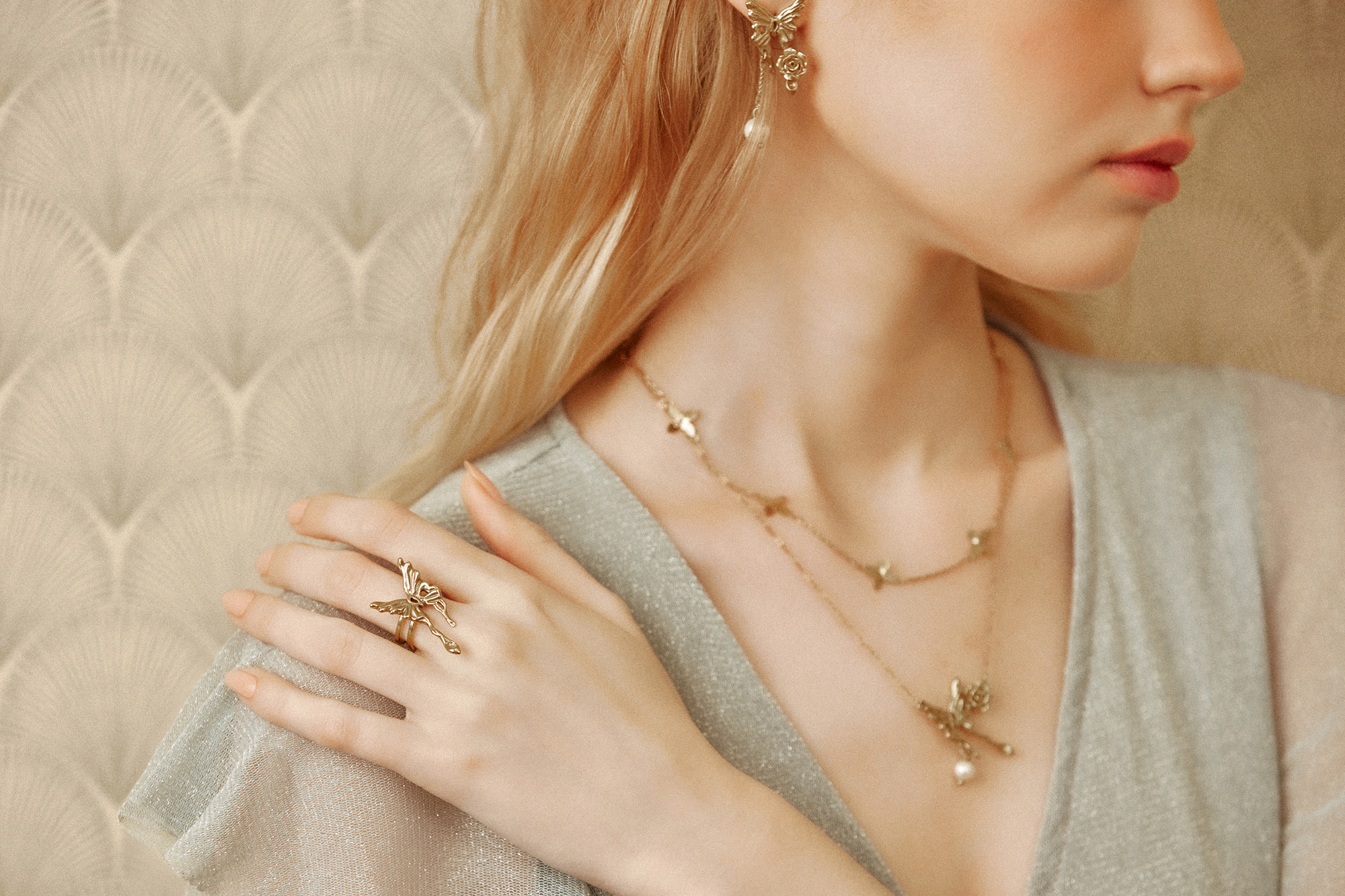 黃銅飾品,黃銅,蝴蝶,氣質,仙女,戒指,森林系,可調式