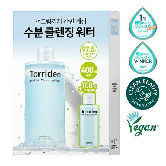 [01/11 - 30/12] Torriden DIVE IN Cleansing Water 400ml [Olive Young Planning Set]