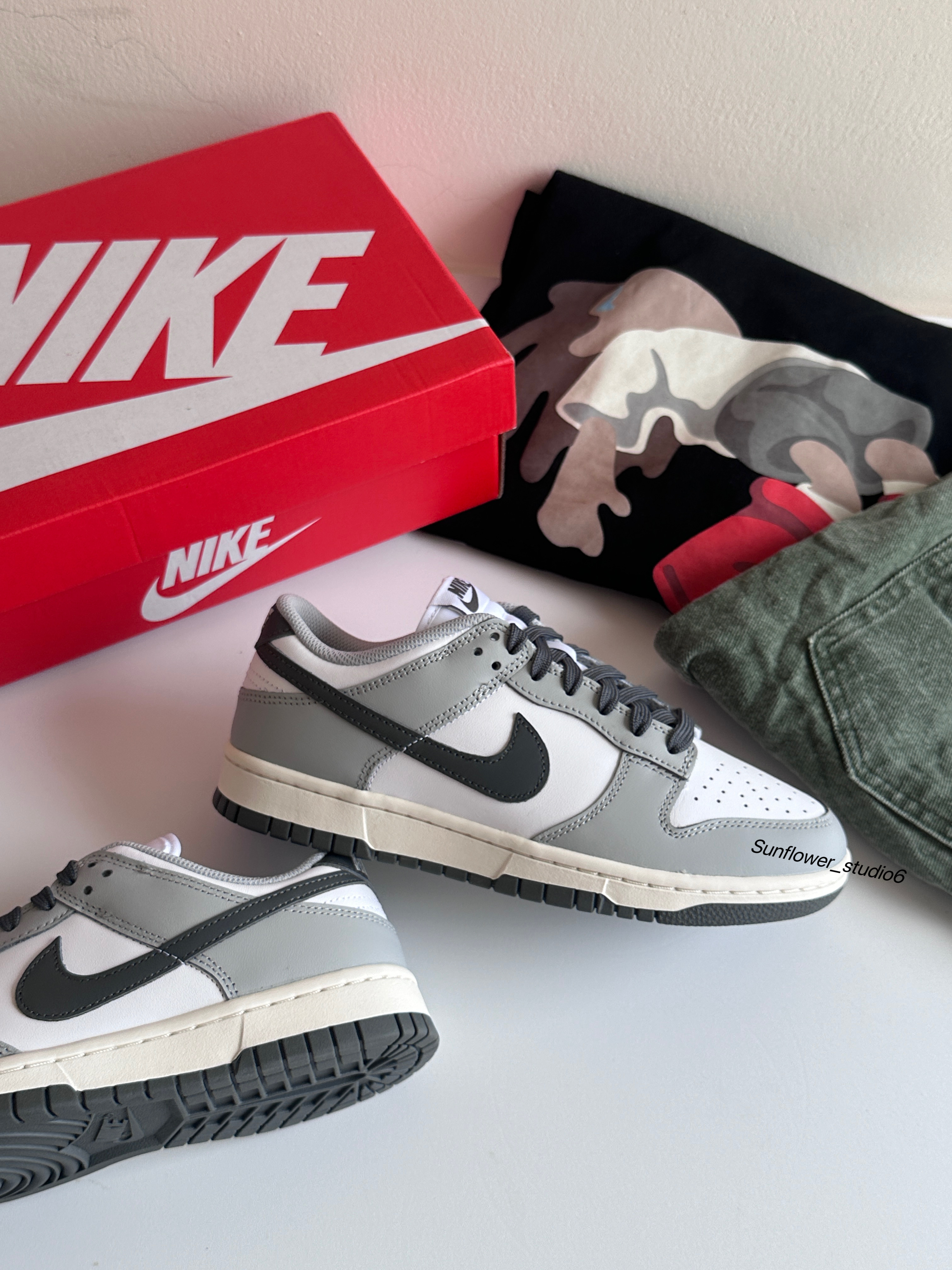 Nike Dunk Low Light Smoke Grey 煙灰 灰黑 灰色 黑勾勾 奶油底 DD1503-117/預購