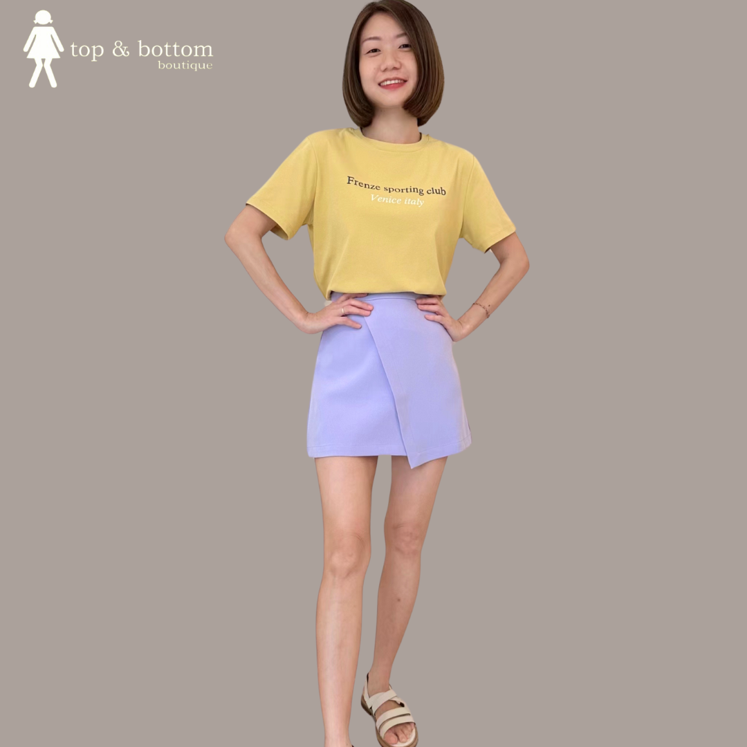 OVERLAY FRONT SHORT SKIRT