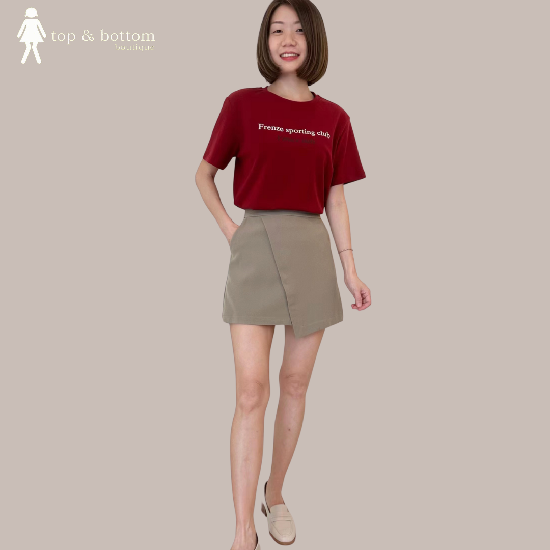 OVERLAY FRONT SHORT SKIRT