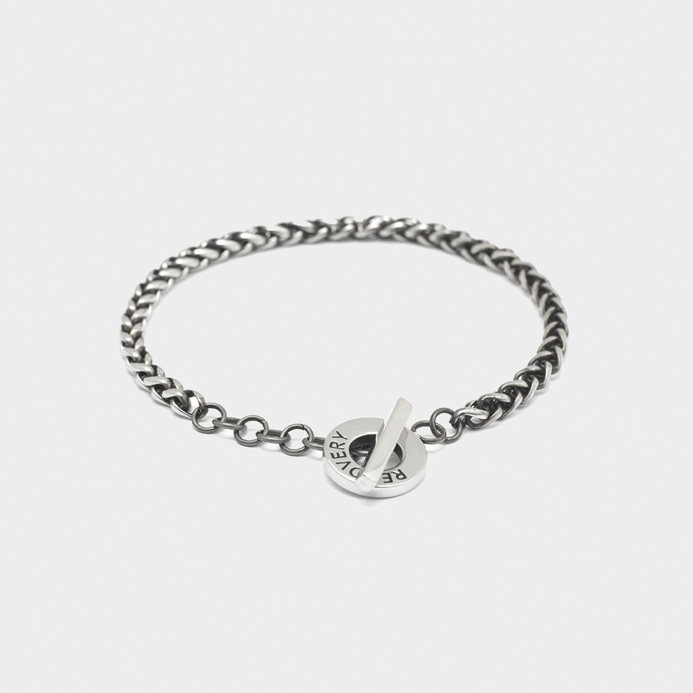 RECOVERY 細麻花手鍊（古銀）