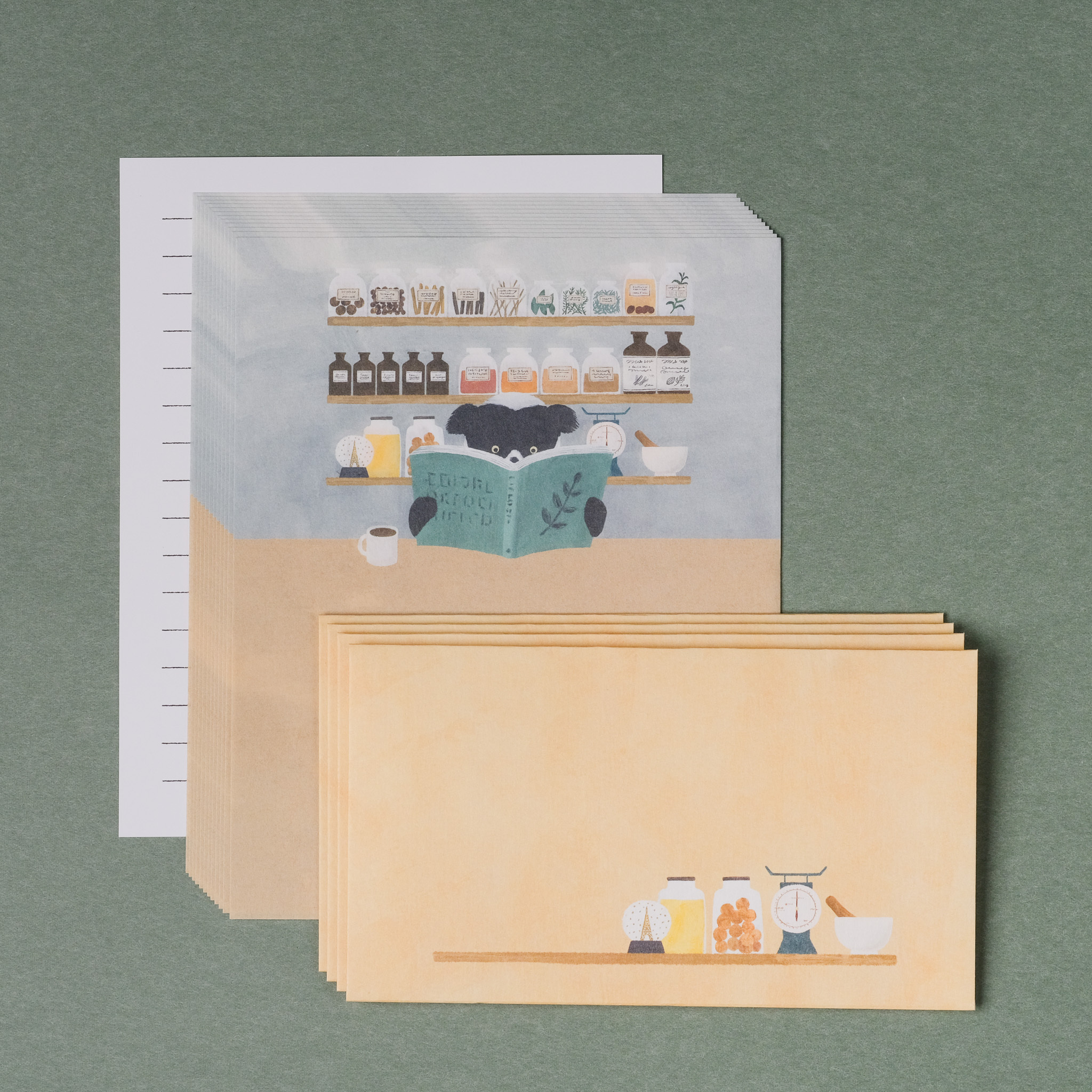 福岡麻利子 Indri’s pharmacy 信封信紙套組 /表現社/JAPAN