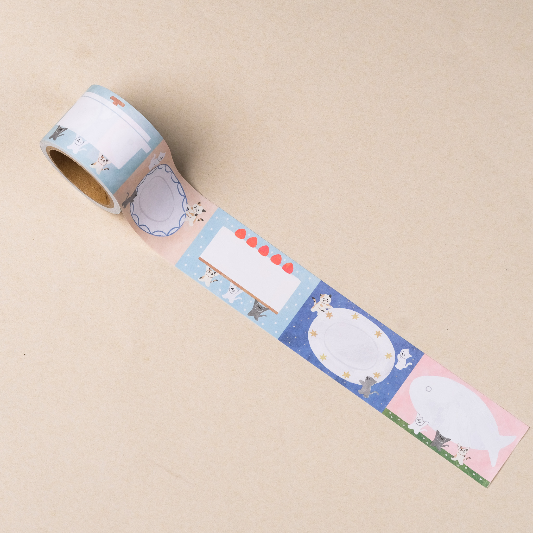 捲式便利貼 | 福岡麻利子「肚子餓的貓咪」/ 手紙社 / JAPAN