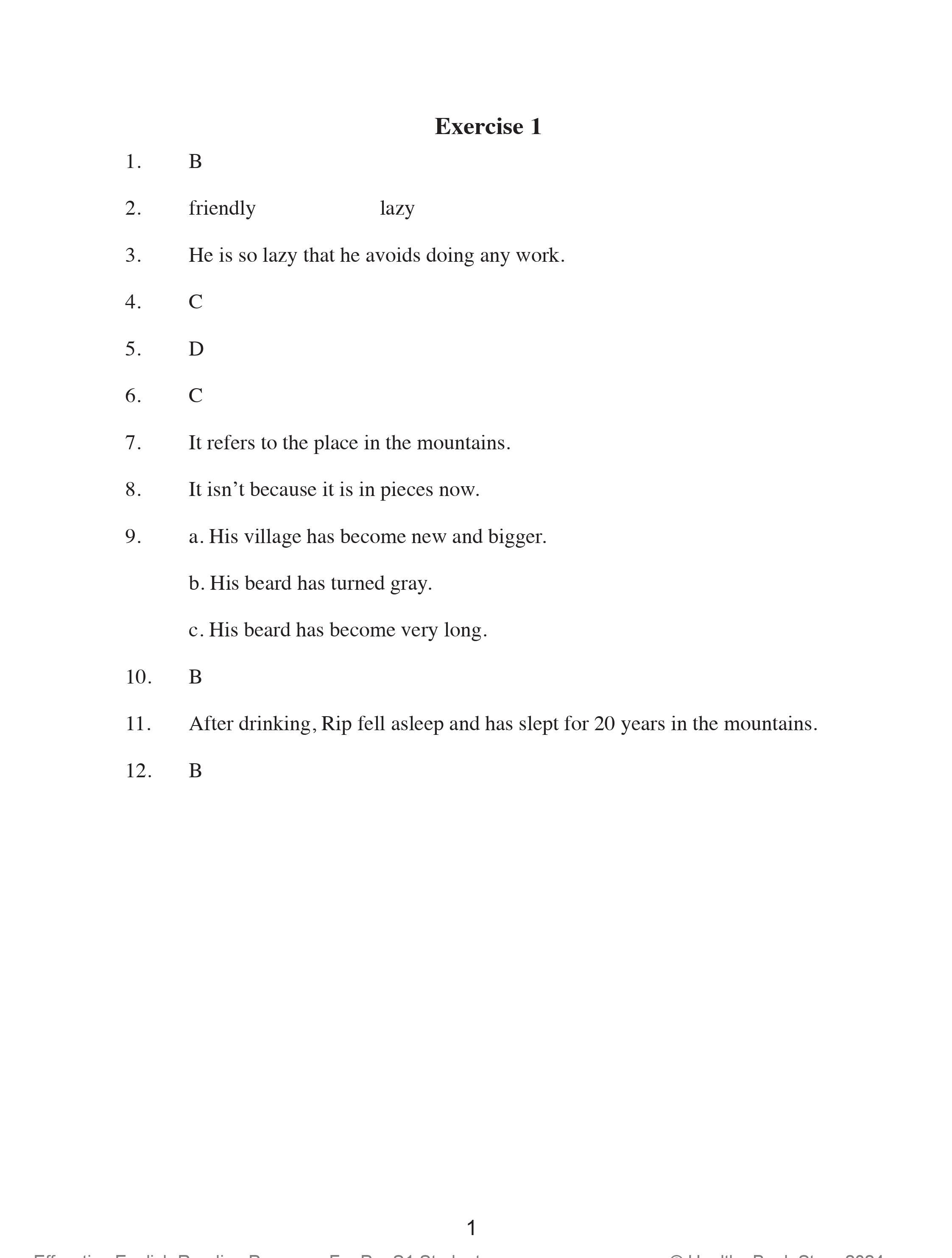 Effective English Reading Papers – Pre JS 1  (For Junior Students) with Detailed Suggested Answer