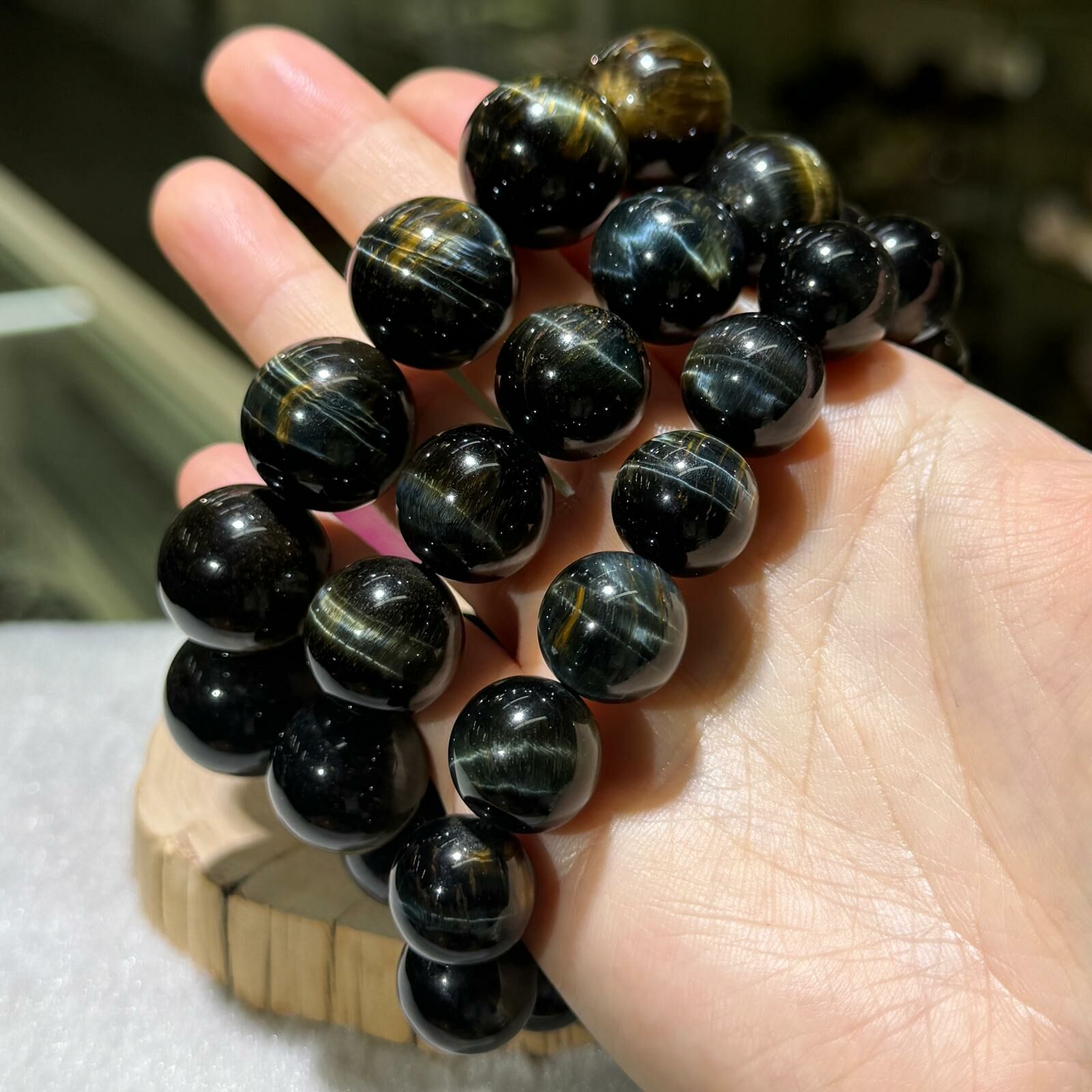 大m💫黃藍虎眼手串