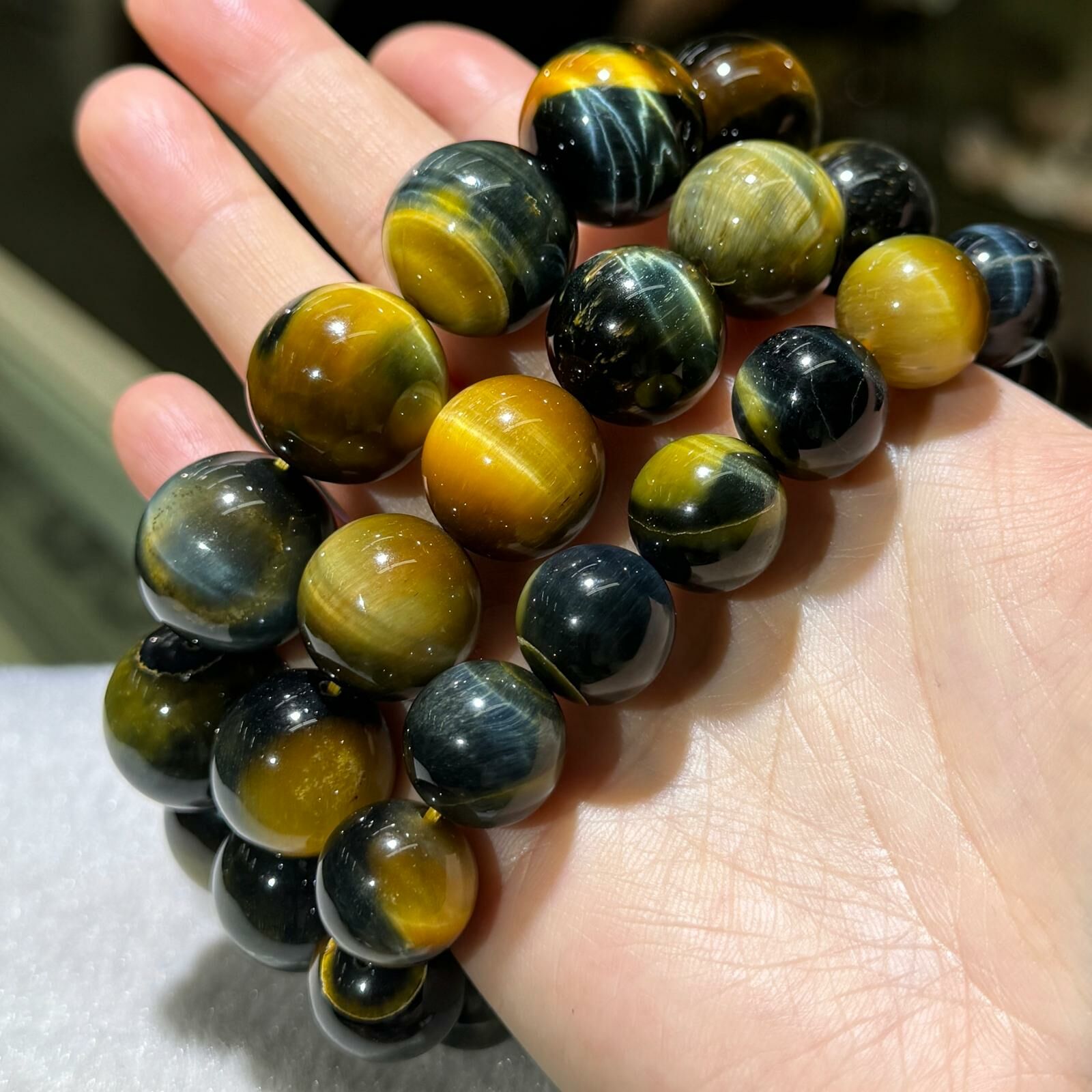 大m💫黃藍虎眼手串