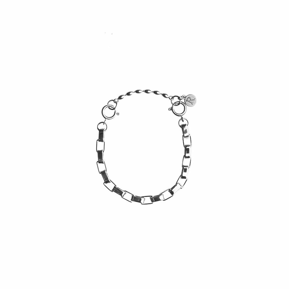 RECOVERY 長方格手鍊 (亮銀)