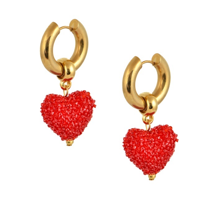 1MY0607-124 MAYOL 希臘全人手製飾品 Candyshack Earrings Red/Gold #E24 (A-K11-E)
