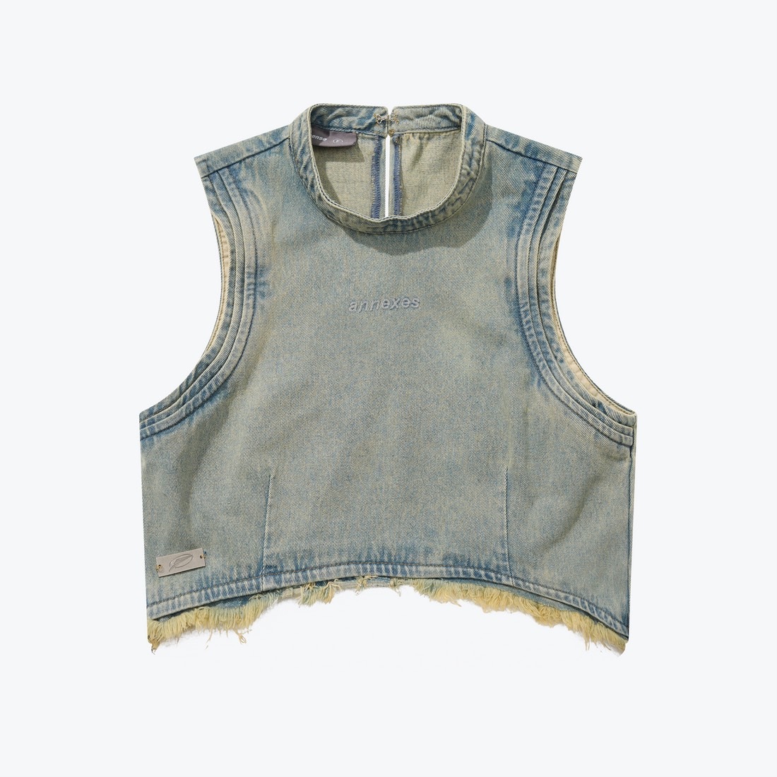 SENSE Halter Denim Top