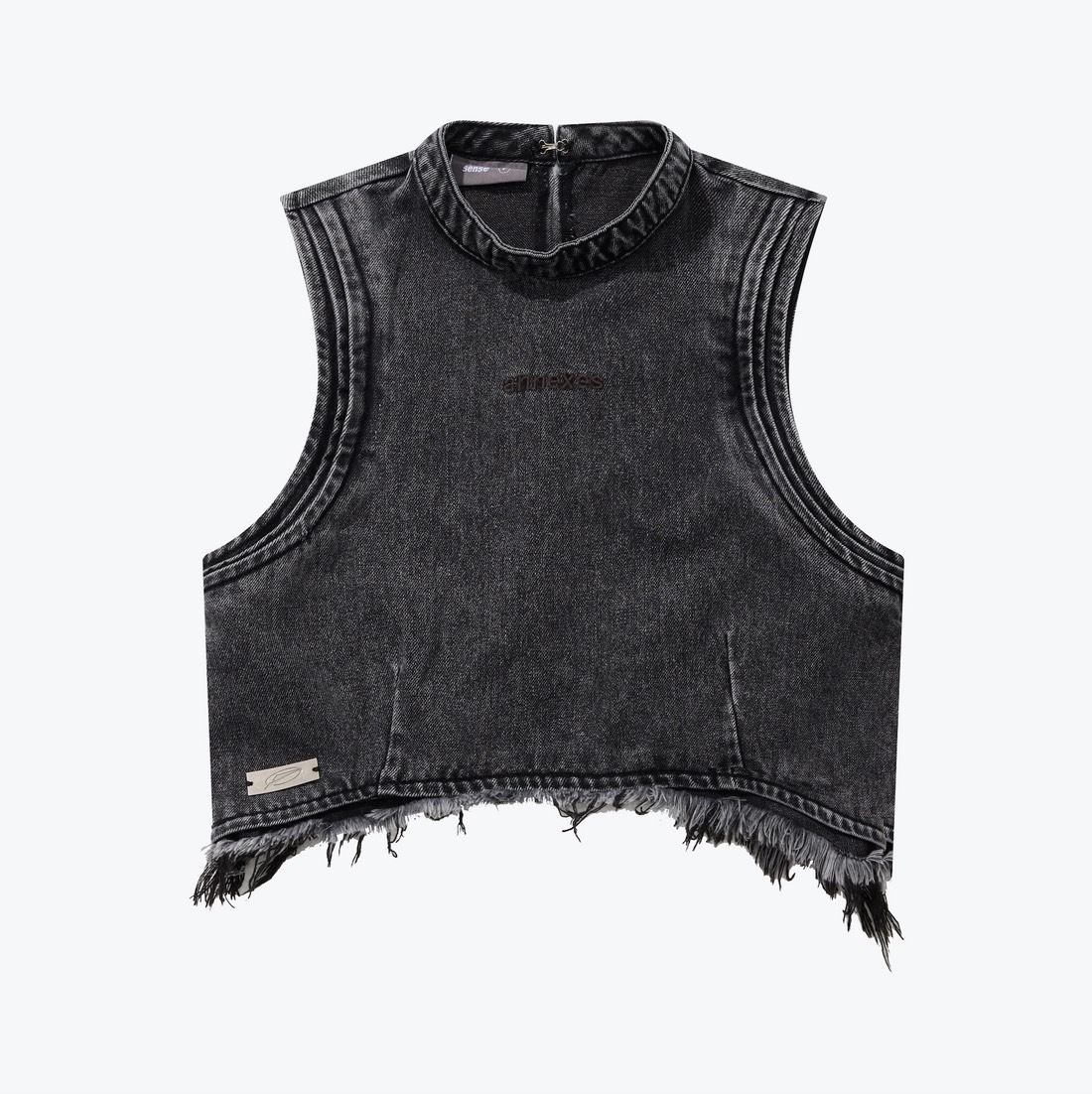 SENSE Halter Denim Top