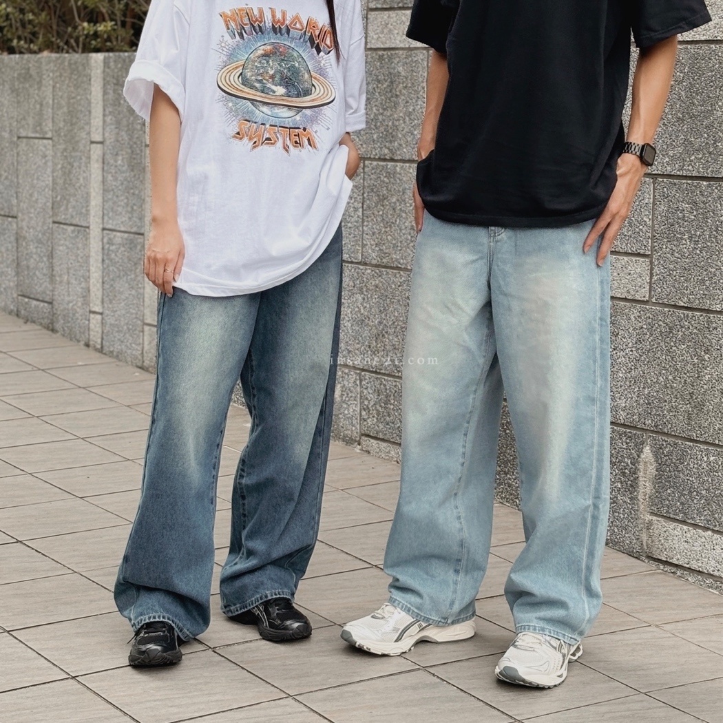 MEJOR 501 502 寬版 直筒 落地 牛仔褲 長褲