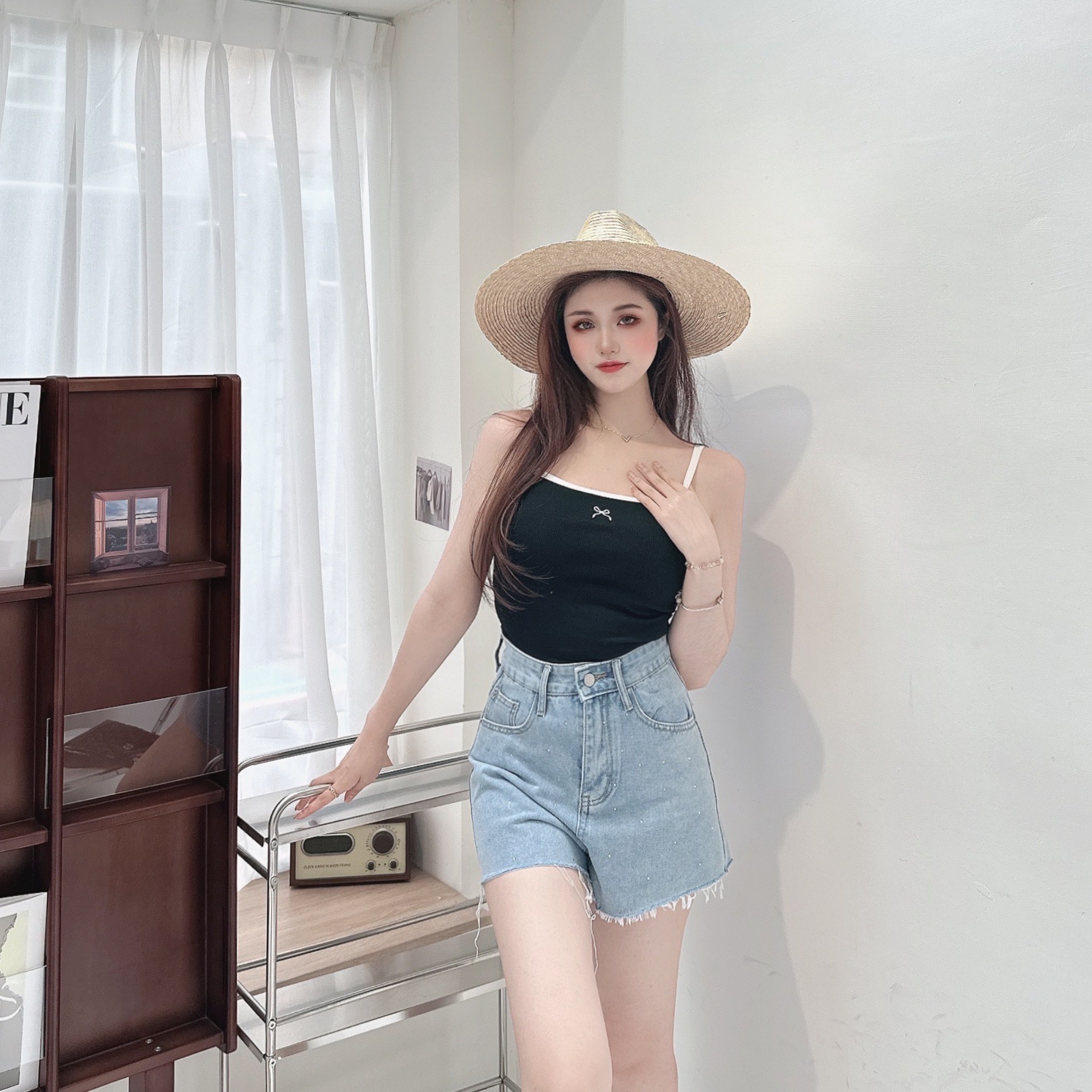 小蝴蝶結滾邊BRATOP/三色