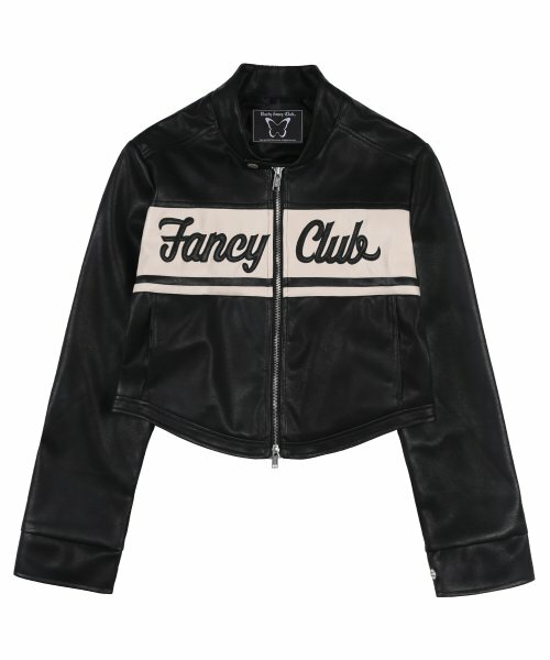 ジャケット NASTY FANCY CLUB [NF] BIKER CROP JACKET 4BTR610 NASTY FANCY CLUB) BIKE CROP LEATHER JACKET｜black