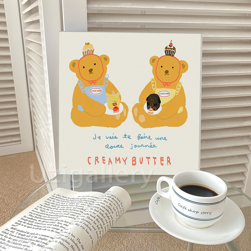 《4265》可愛小熊生日派對裝飾掛畫