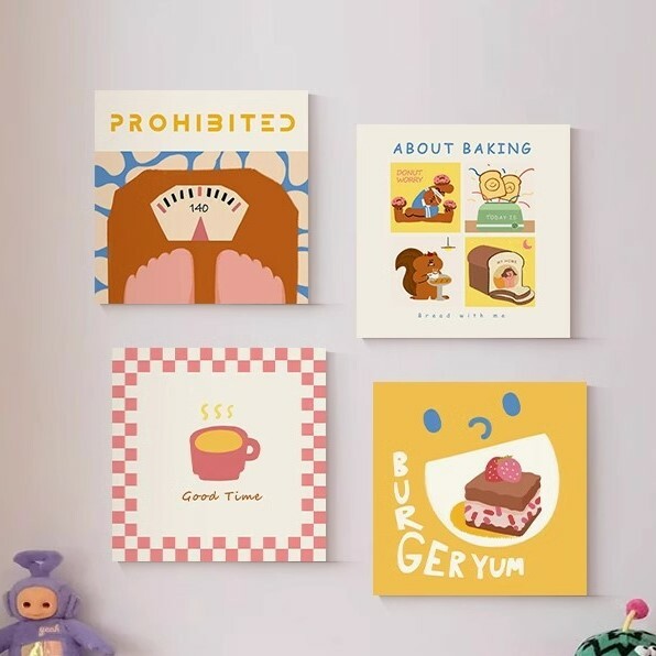 《4266》ins風多巴胺色系裝飾掛畫