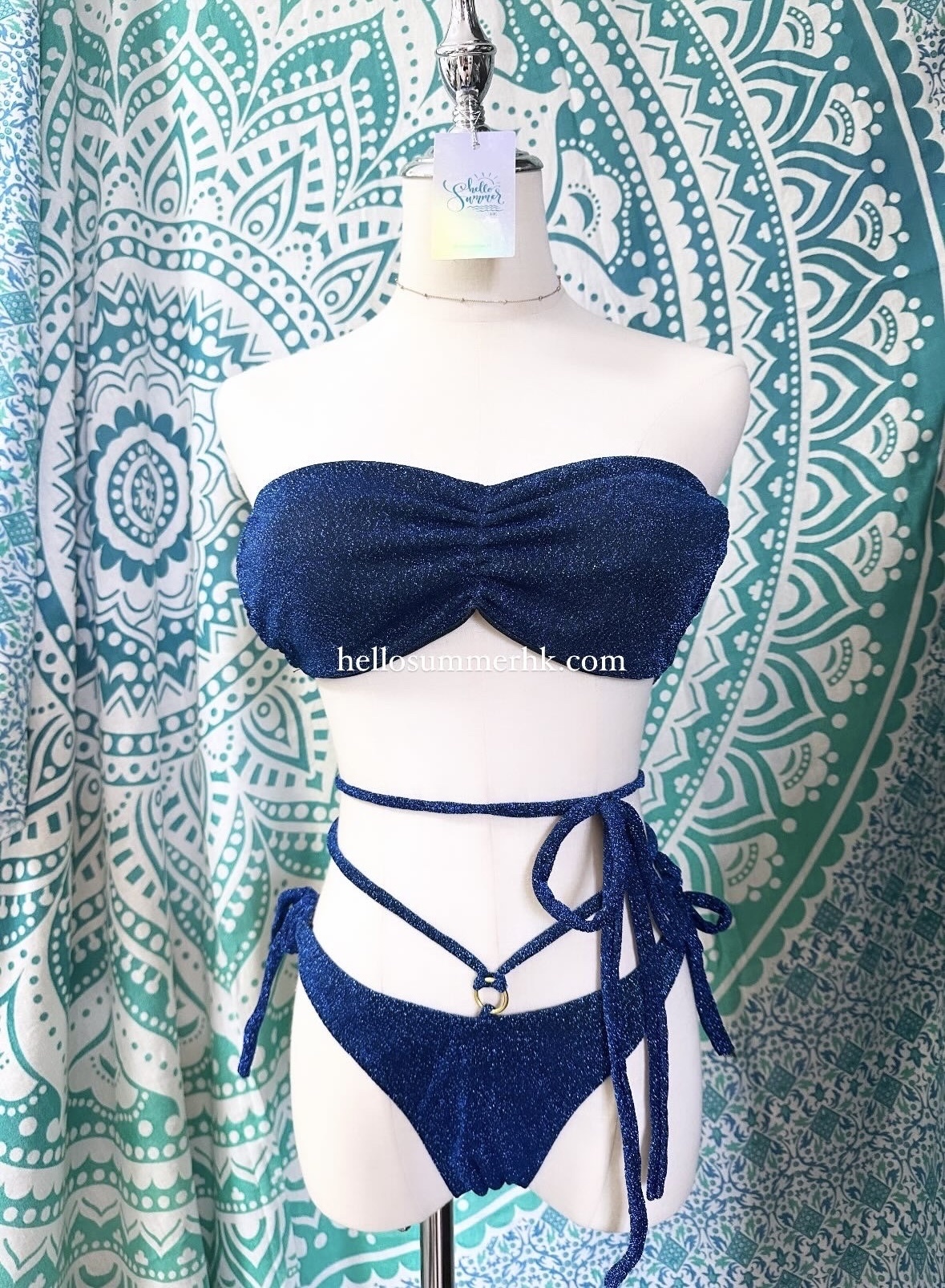 TH010B Bling Bling 寶藍4件裝泳衣 (泰國製)