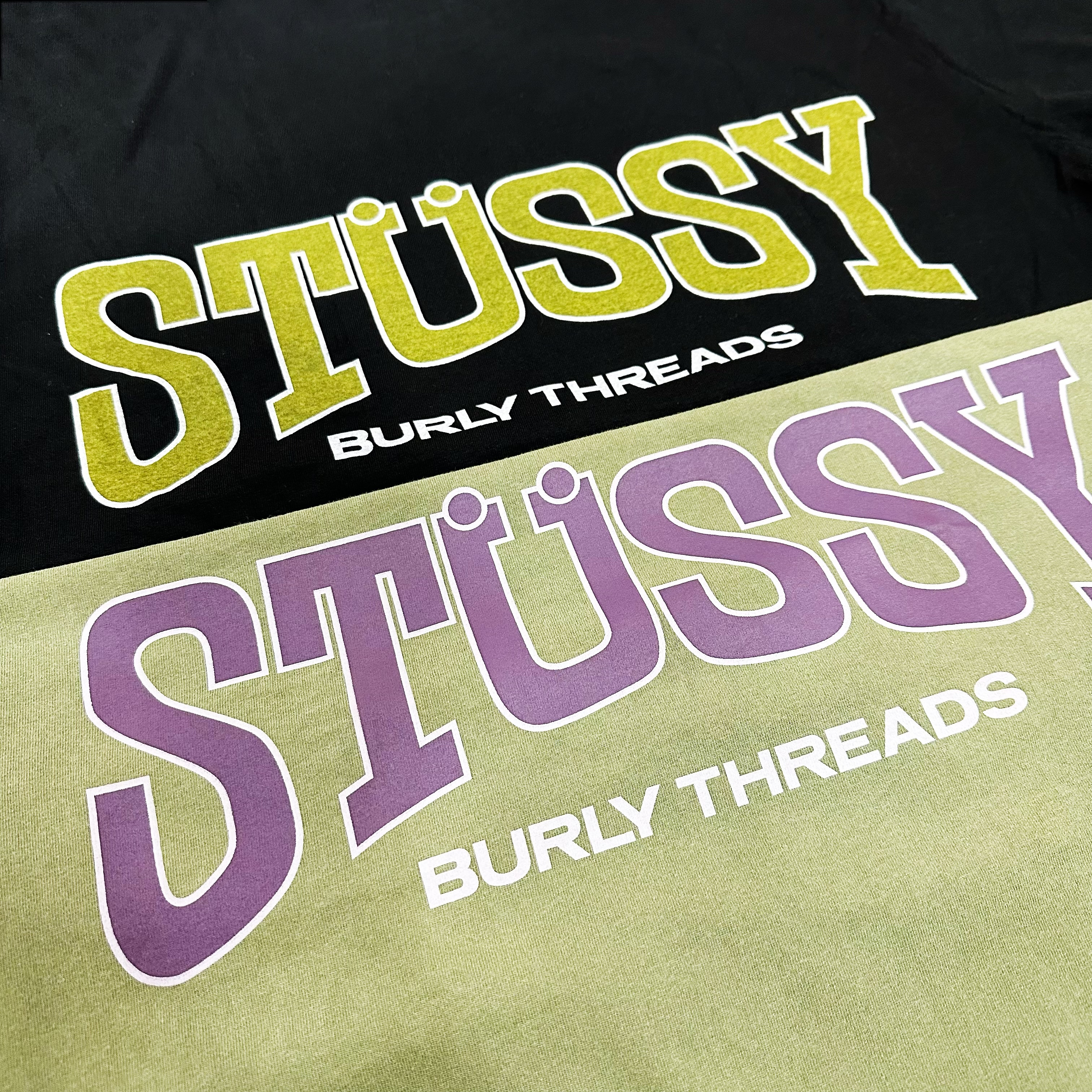 ★人気【STUSSY】Burly Threads Pigment Dyed T-Shirt★Oliv.e STUSSY BURLY THREADS TEE PIGMENT DYED OLIVE