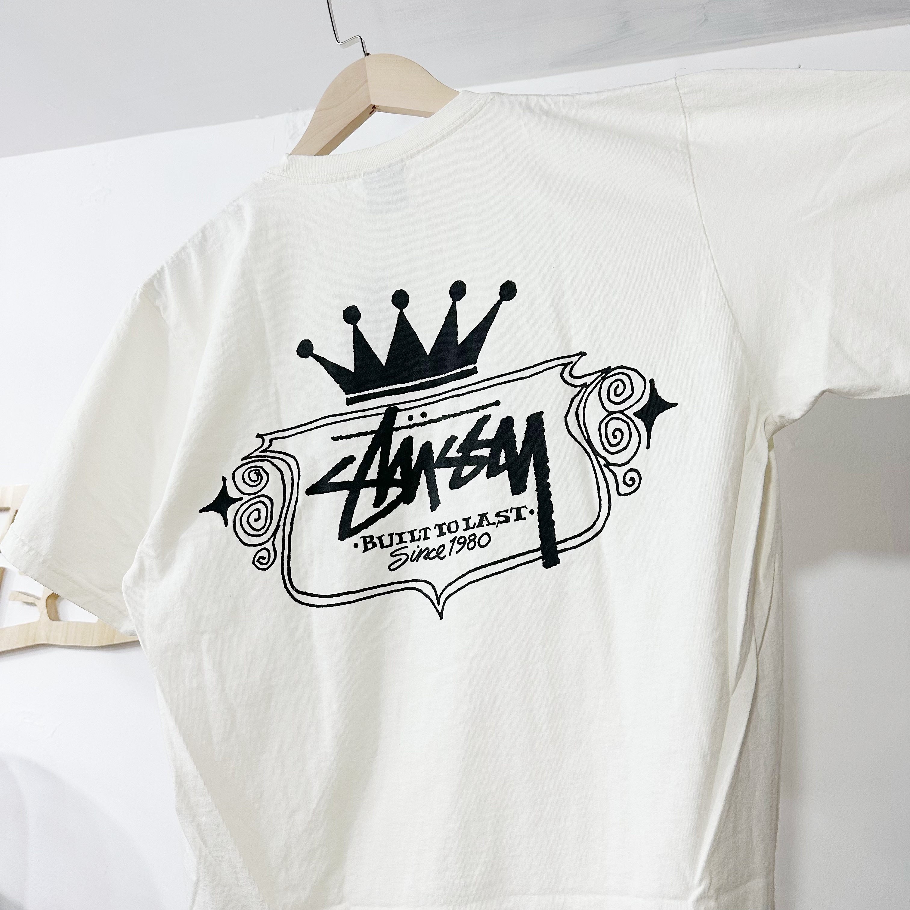 STUSSY BUILT TO LAST TEE PIGMENT DYED  NATURAL 米白色