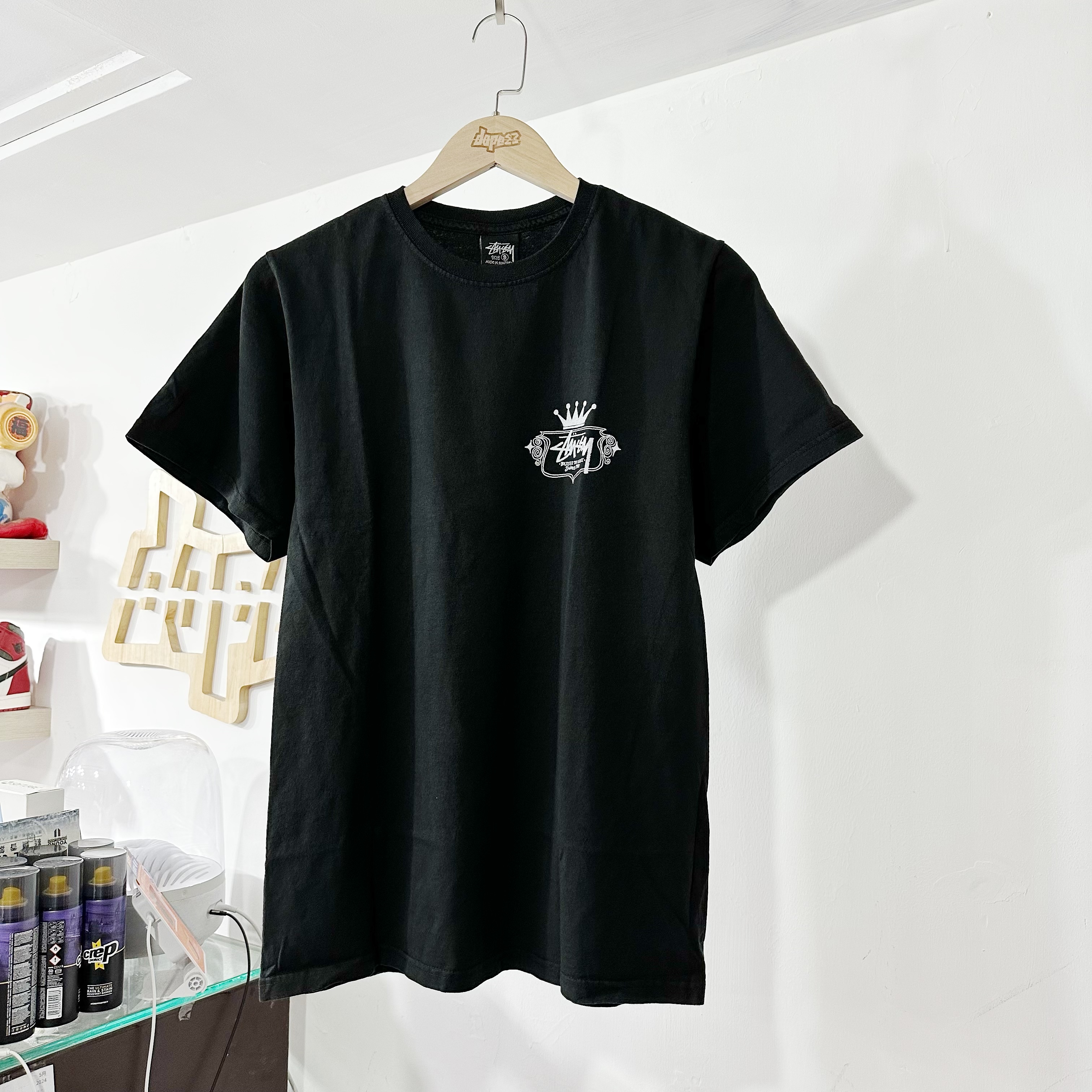 STUSSY BUILT TO LAST TEE PIGMENT DYED  BLACK