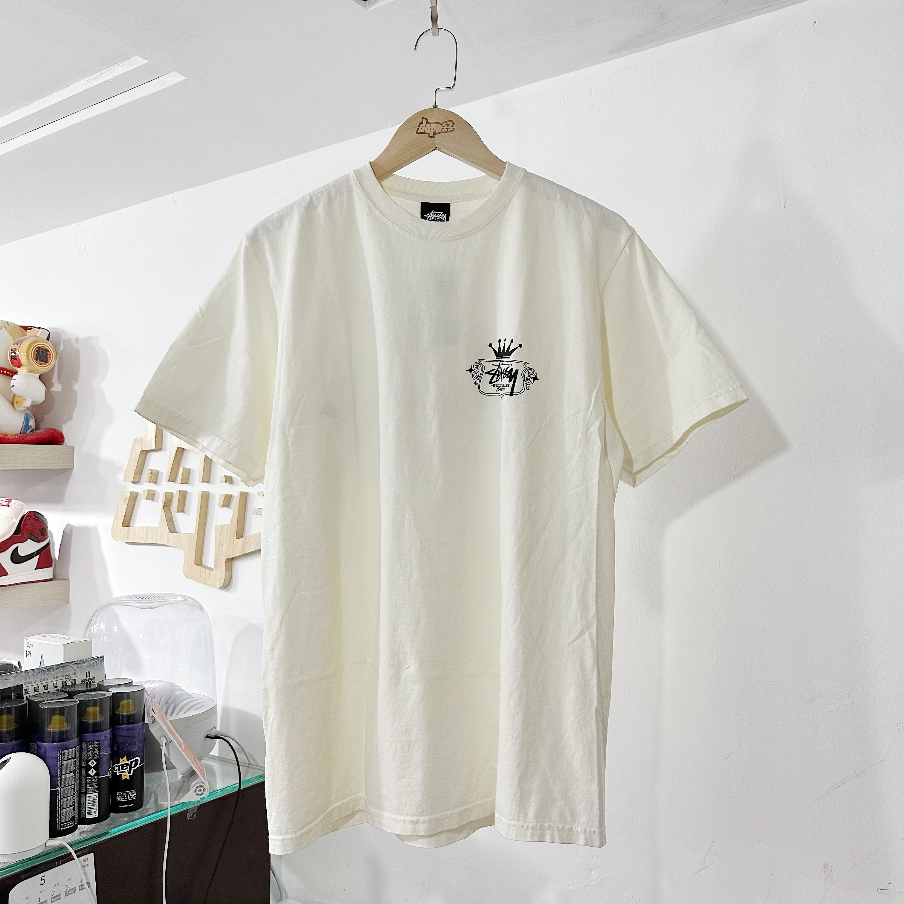 STUSSY BUILT TO LAST TEE PIGMENT DYED  NATURAL 米白色