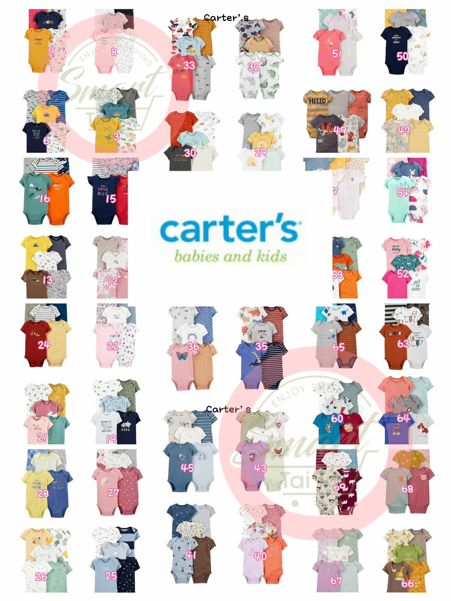 工廠直銷‼️Carter‘s 幼童短袖5件包屁衣/哈衣套裝-2400881