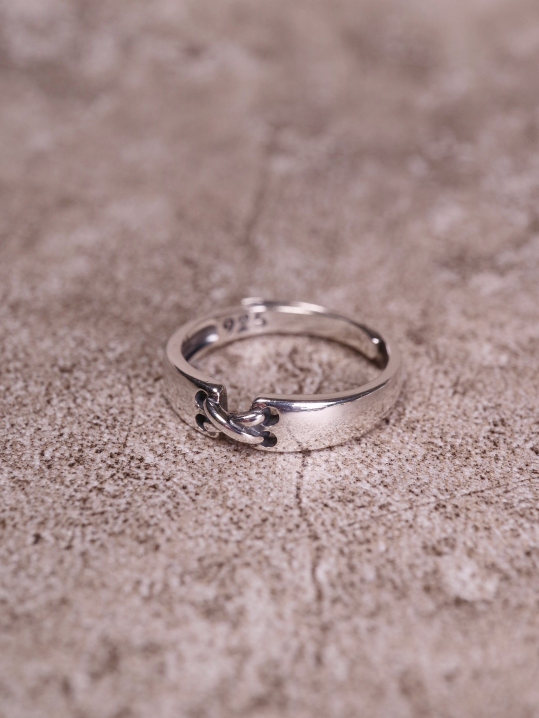 🌱小交叉結純銀戒指