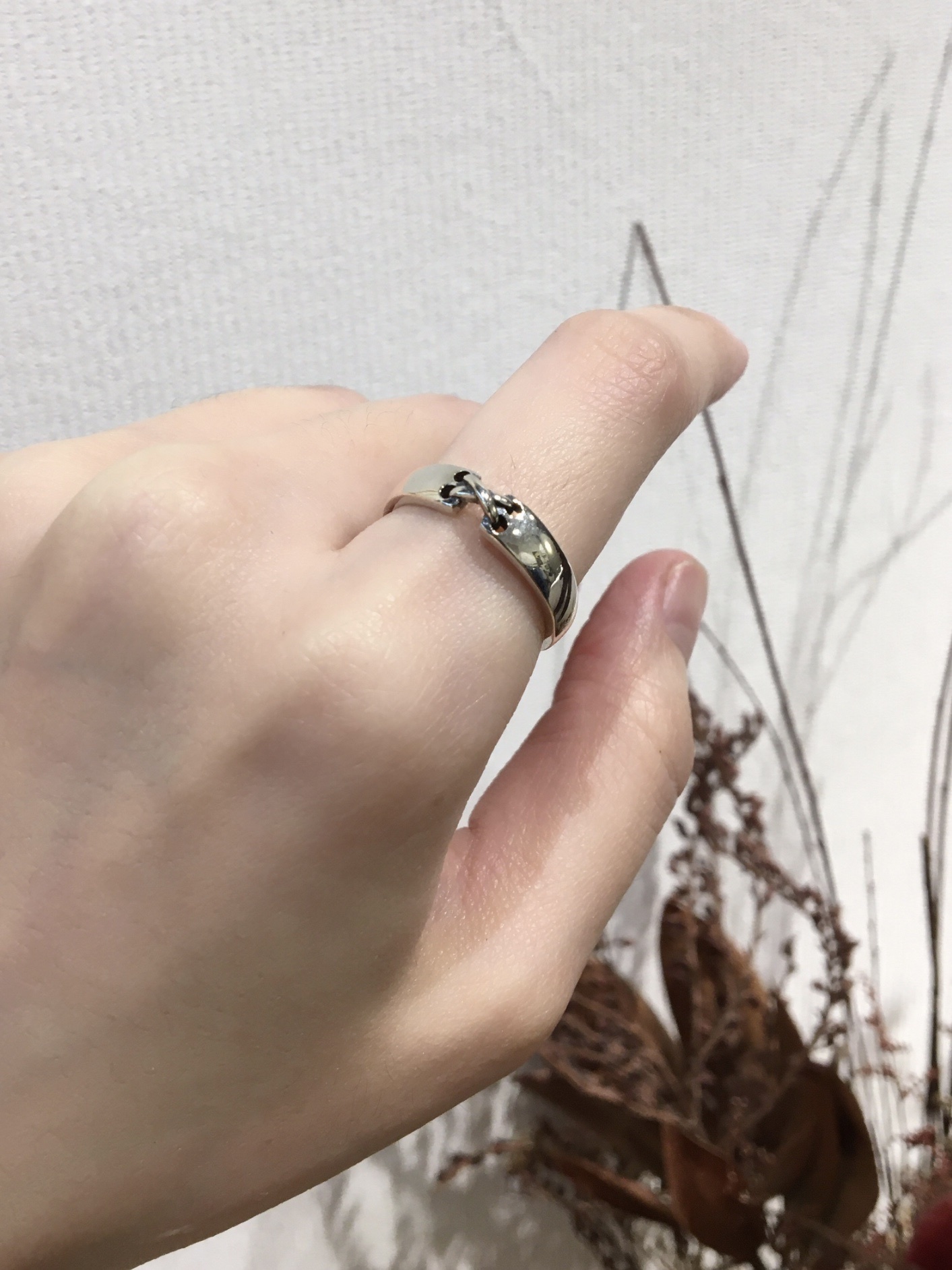 🌱小交叉結純銀戒指