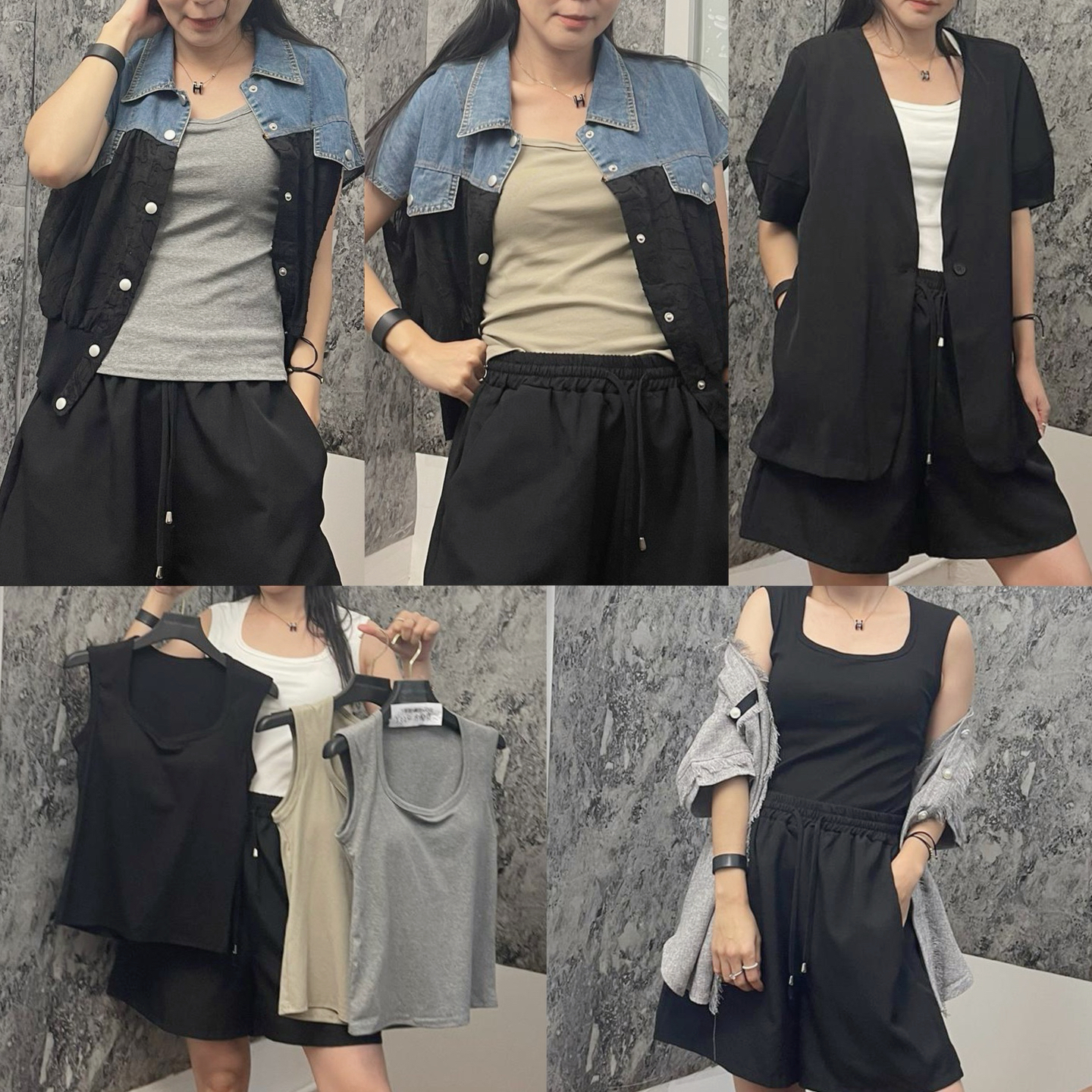 方領背心#Y324 買兩件各-20