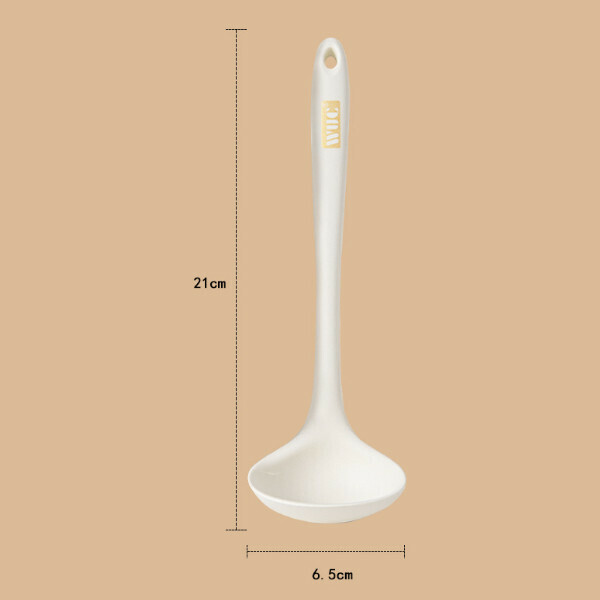 High temperature resistant silicone spatula ([white] baby pacifier grade silicone-soup spoon)