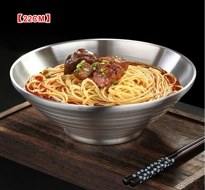 熱推日式不銹鋼拉麵碗 飯碗 湯碗【22CM】