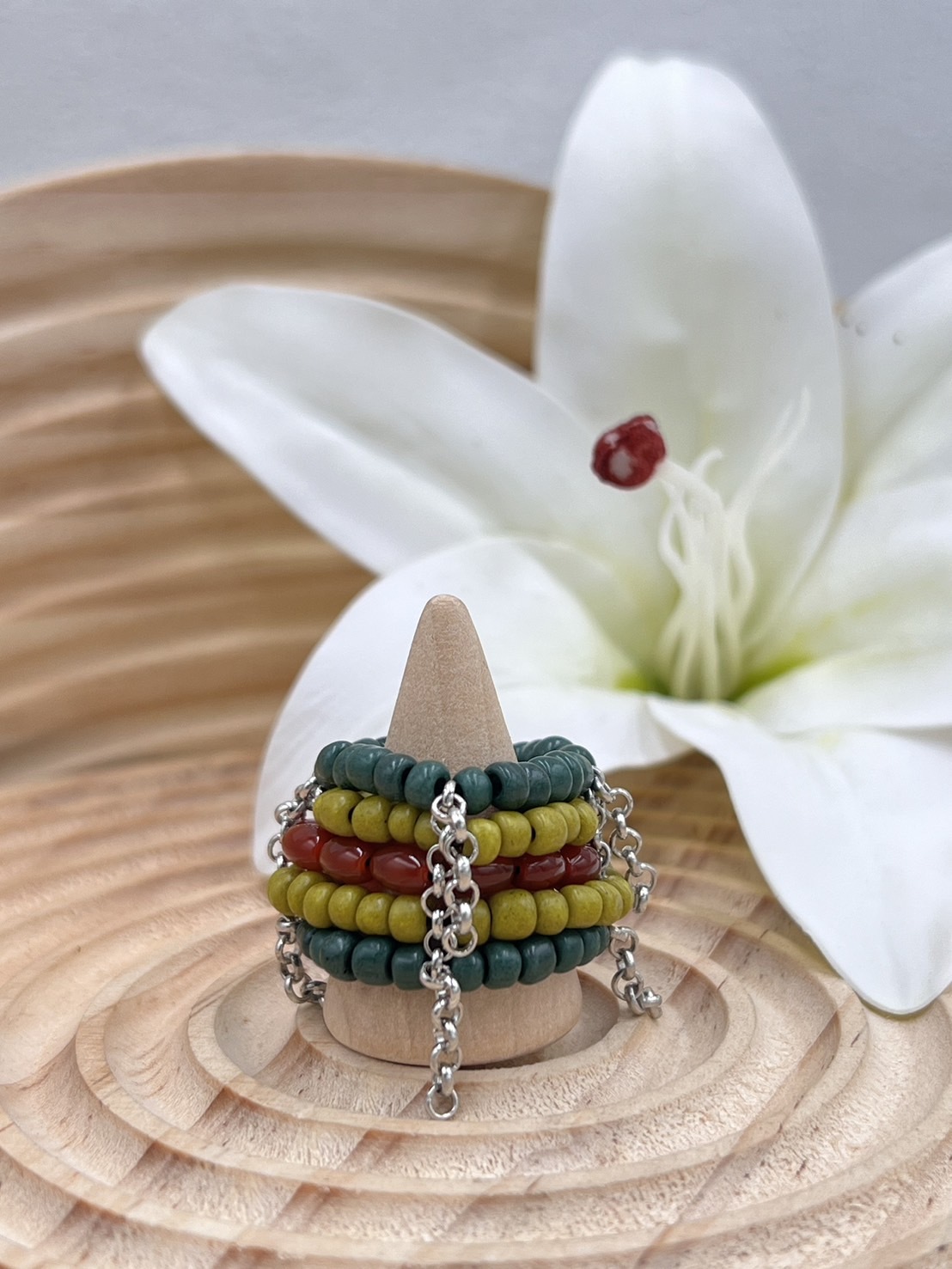 No.2傳統串珠戒指戒圍7cm