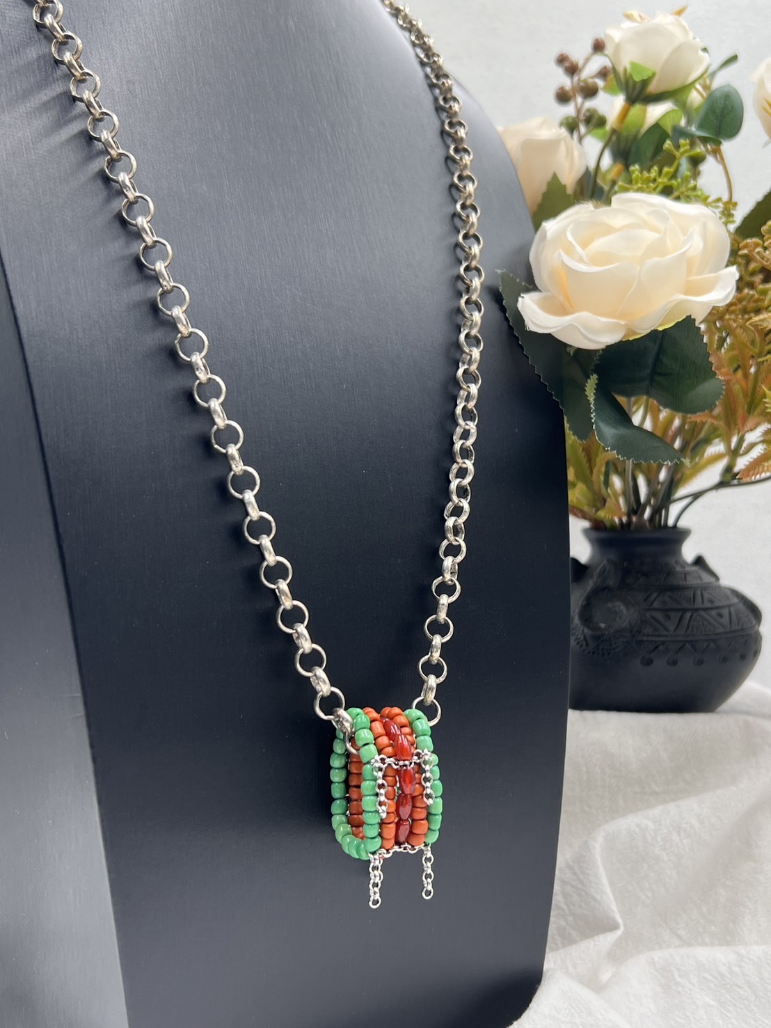 No.8傳統串珠戒指戒圍7cm