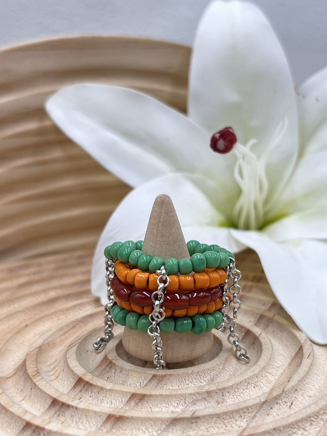 No.6傳統串珠戒指戒圍7cm