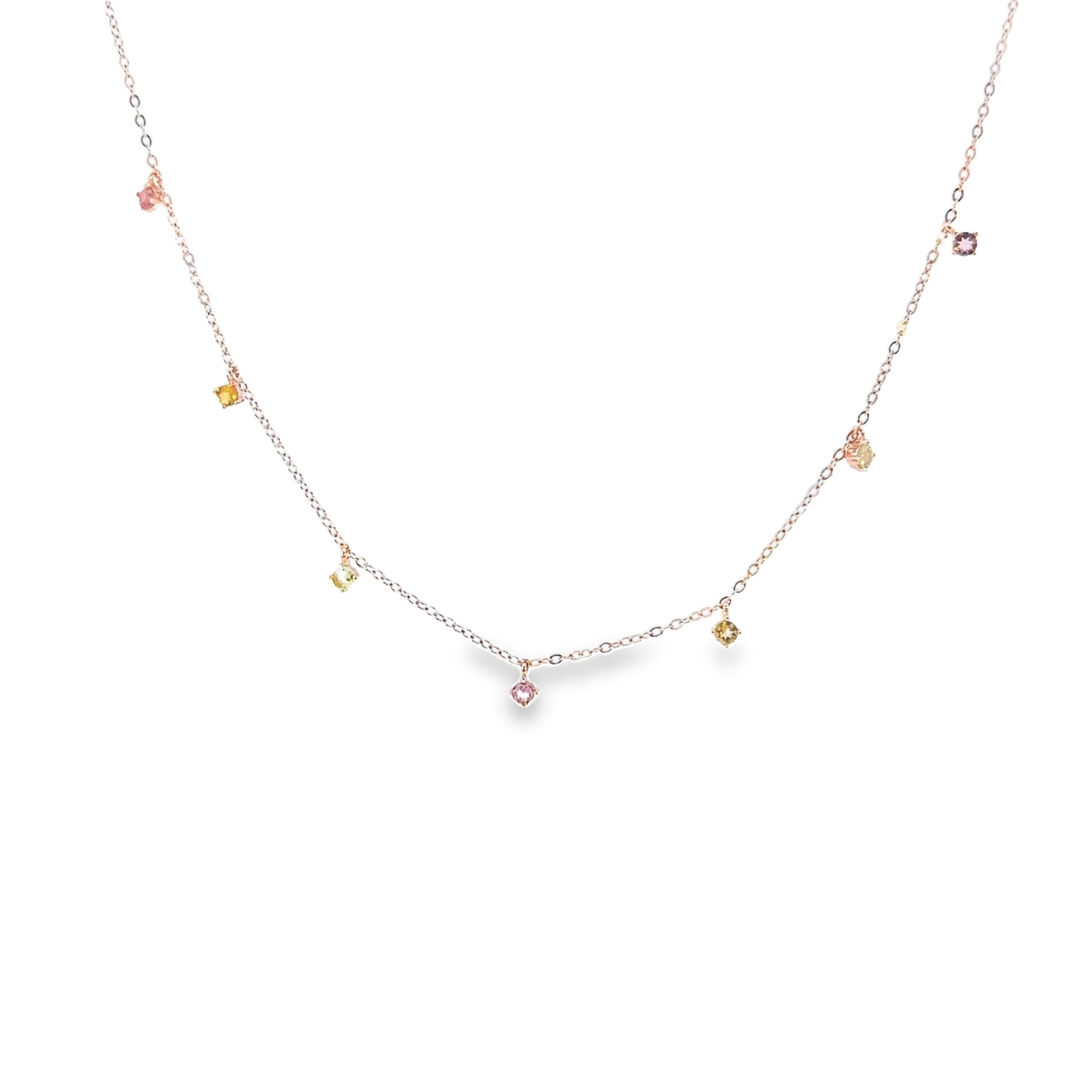 T559彩色藍寶石項鍊